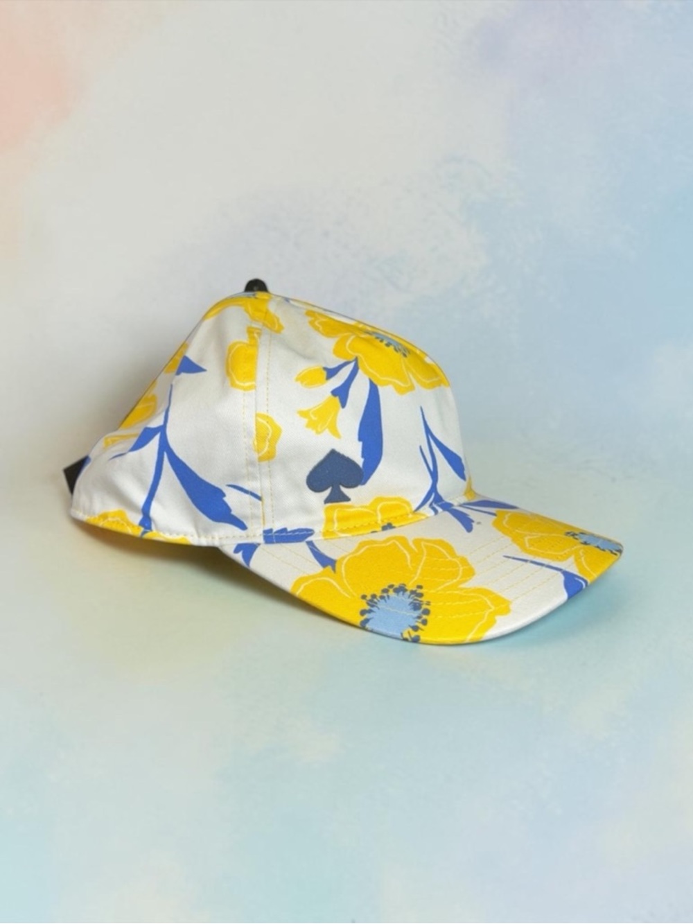 Kate Spade NWT Yellow and Blue Floral Hat